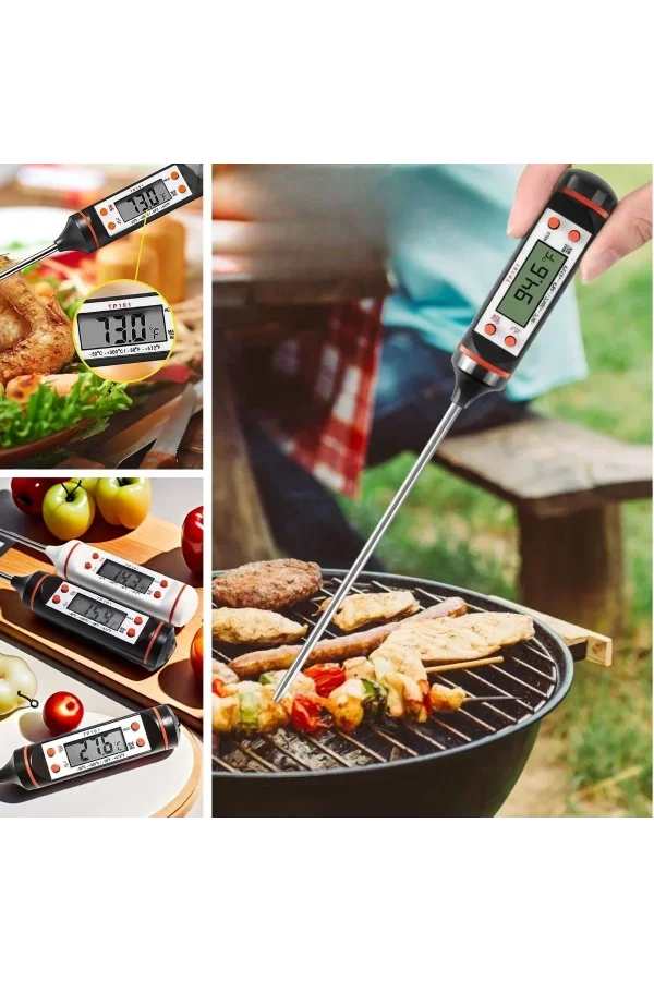 BUFFER® Dijital Gıda Termometresi Süt,Et,Yoğurt Mayalama,Mama Derecesi Ölçer Gıda Termometresi