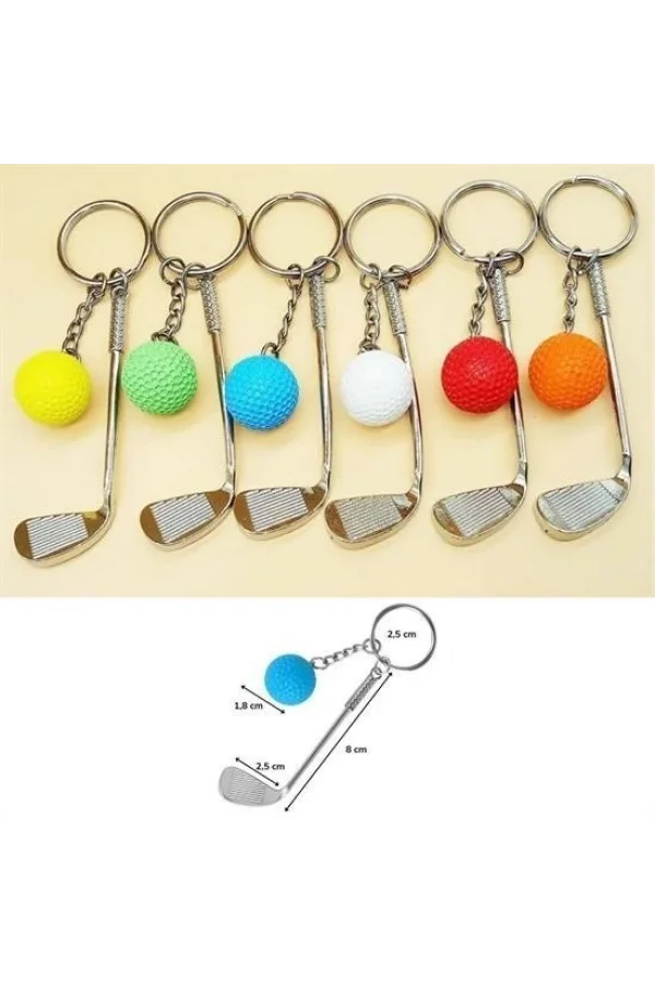 BUFFER® Gerçekçi Golf Tasarımlı Şık Anahtarlık Kolye Çanta Süsü Golf Keychain