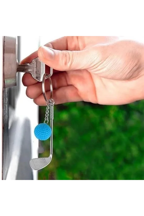BUFFER® Gerçekçi Golf Tasarımlı Şık Anahtarlık Kolye Çanta Süsü Golf Keychain