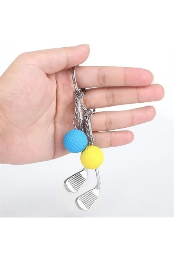 BUFFER® Gerçekçi Golf Tasarımlı Şık Anahtarlık Kolye Çanta Süsü Golf Keychain