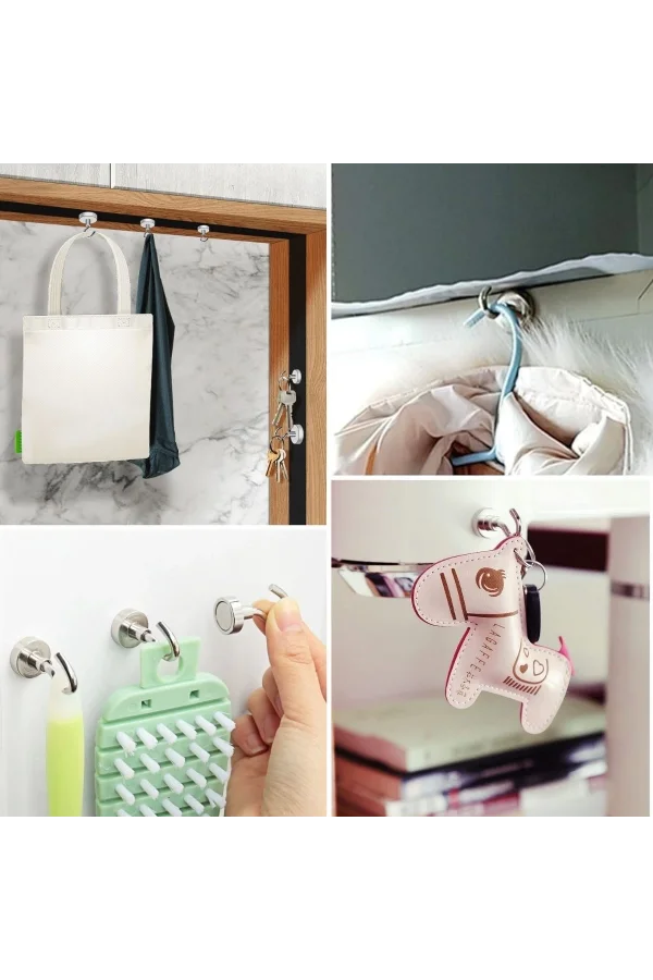 BUFFER® Güçlü Manyetik Mutfak,Banyolar İçin Çok Amaçlı 2li Magnet Askı