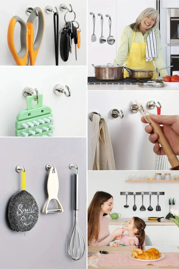 BUFFER® Güçlü Manyetik Mutfak,Banyolar İçin Çok Amaçlı 2li Magnet Askı