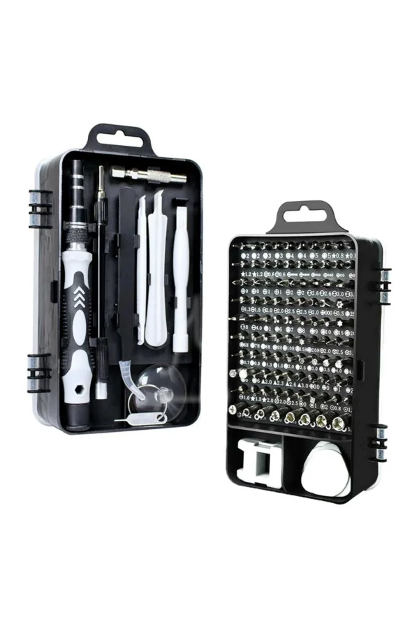 BUFFER® Hassas Tornavida Seti Bilgisayar Pc Telefon Onarım Aracı Seti Manyetik 115 in 1 Tornavida Seti