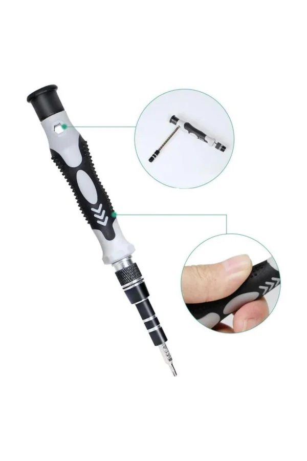 BUFFER® Hassas Tornavida Seti Bilgisayar Pc Telefon Onarım Aracı Seti Manyetik 115 in 1 Tornavida Seti