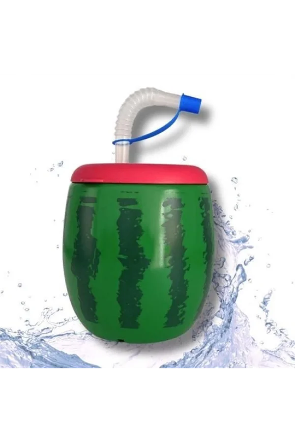 BUFFER® Karpuz Model Kendiliğinden Pipetli 900 ml Suluk, Matara