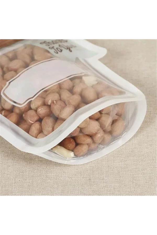 BUFFER® Kavanoz Görünümlü Kilitli Poşet Çıtçıtlı ve Pratik Torba 4 Adet