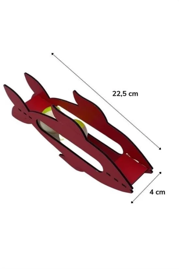 BUFFER®  Kediler İçin Ahşap 2 Toplu Eğimli  Sevimli Balık Şeklinde Eğitim Amaçlı Oyuncak