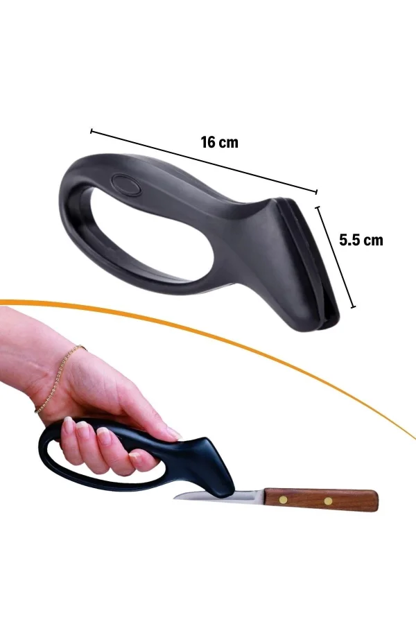 BUFFER® Kolay Tutuş Saplı Paslanmaz Çelik Manuel Bıçak Bileme Aleti