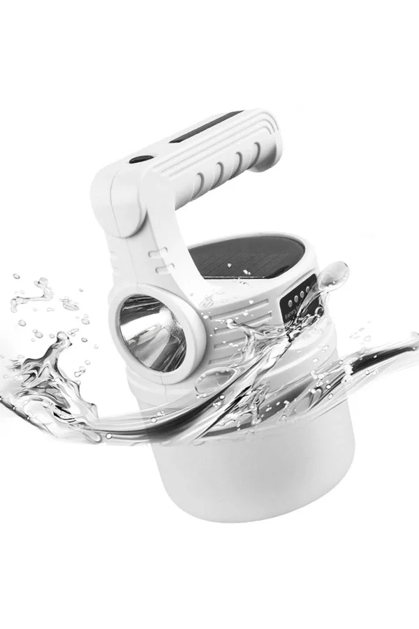 BUFFER® LED Güneş Enerjili Kamp Lambası–2000 Lümen Süper Parlak, 5 Aydınlatma Modlu,USB ile Şarj Edilebilir Dış Mekan,Asılabilir Torch El Feneri