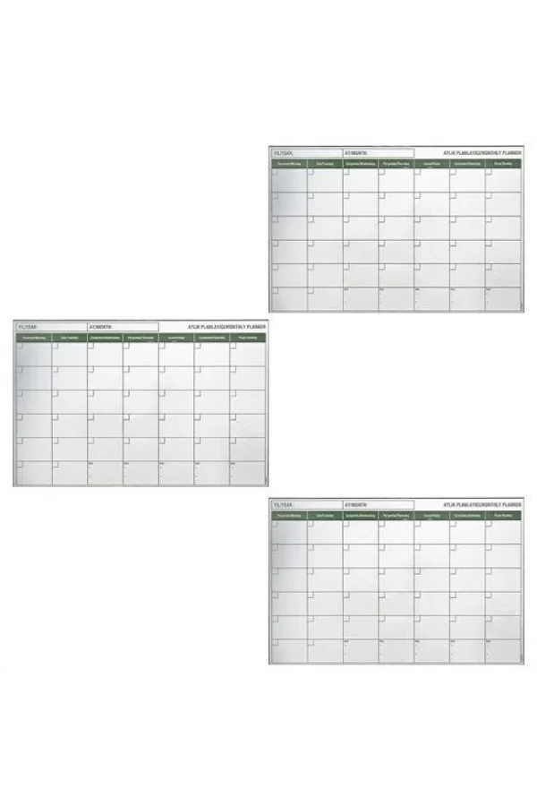 BUFFER® Manyetik Yapışkanlı Bir Aylık Program Planlayıcı Takvim 85x56 cm