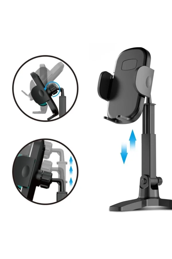 BUFFER® Masaüstü Telefon Standı 360 Derece Dönebilen Başlıklı Ayaklı Telefon Tripodu