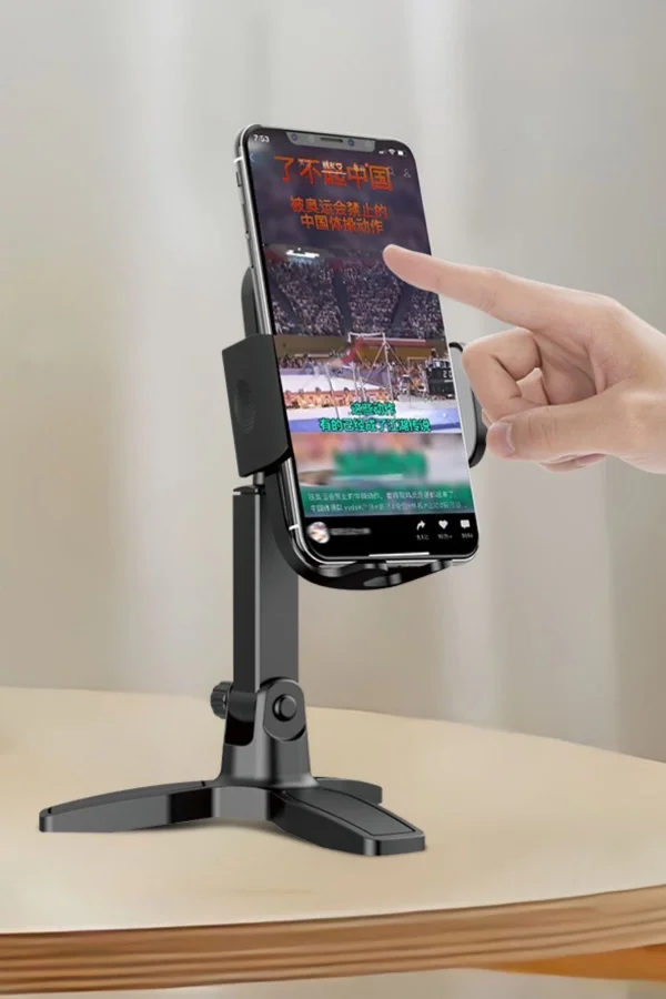 BUFFER® Masaüstü Telefon Standı 360 Derece Dönebilen Başlıklı Ayaklı Telefon Tripodu