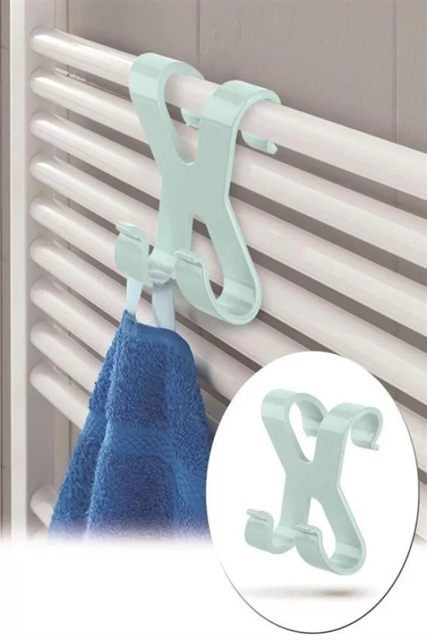 BUFFER® Mutfak Banyo Dolap Kapağına Takılan Meta Havlu Askılığı Aparatı