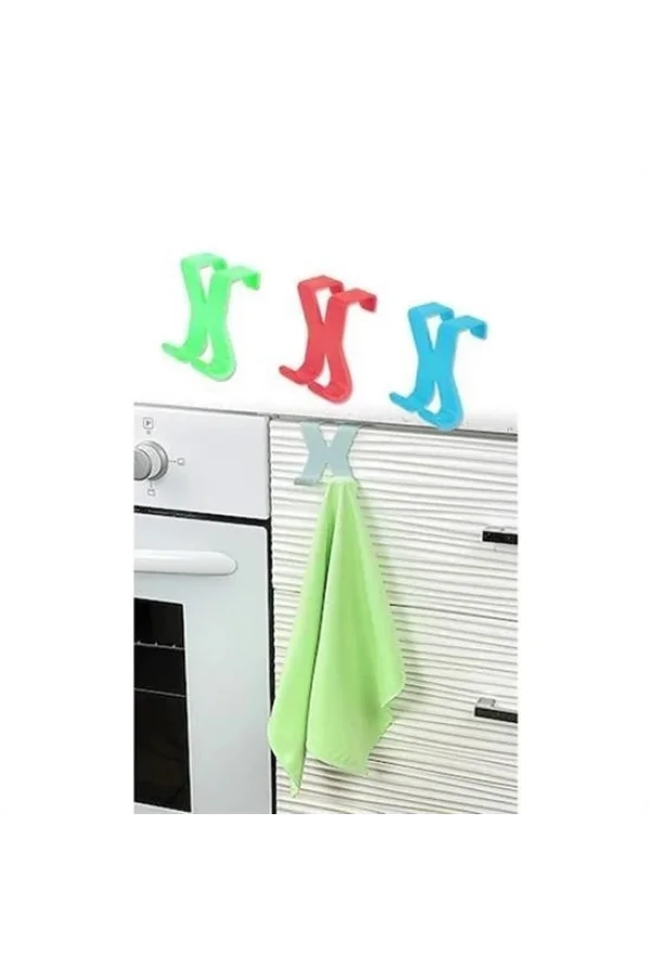 BUFFER® Mutfak Banyo Dolap Kapağına Takılan Meta Havlu Askılığı Aparatı