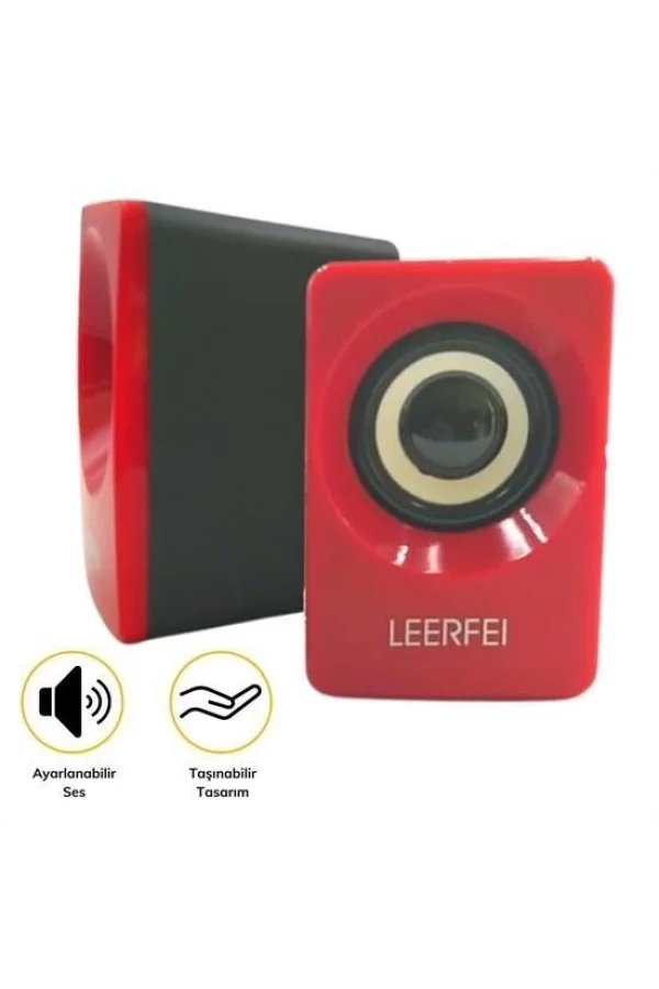 BUFFER® N62 1+1 Multimedia USB ve Jacklı Mini Hoparlör Yüksek Stereo Ses Sistemi