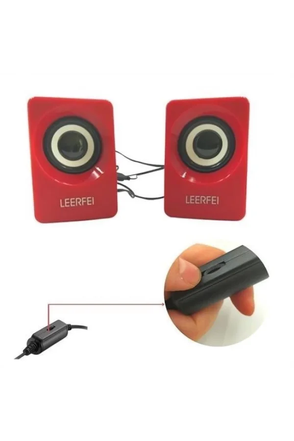 BUFFER® N62 1+1 Multimedia USB ve Jacklı Mini Hoparlör Yüksek Stereo Ses Sistemi