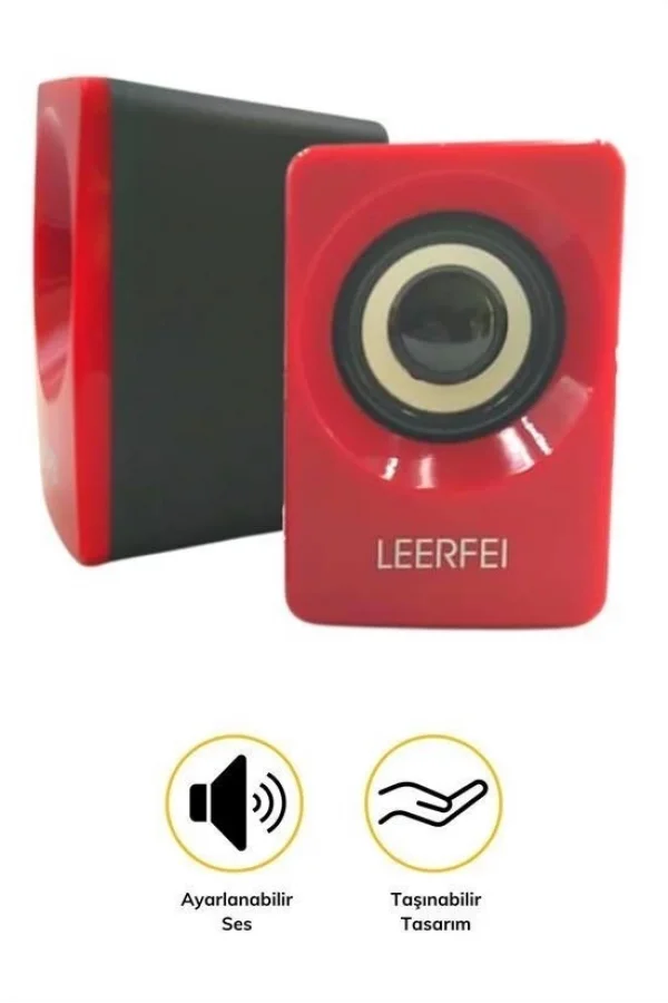 BUFFER® N62 1+1 Multimedia USB ve Jacklı Mini Hoparlör Yüksek Stereo Ses Sistemi