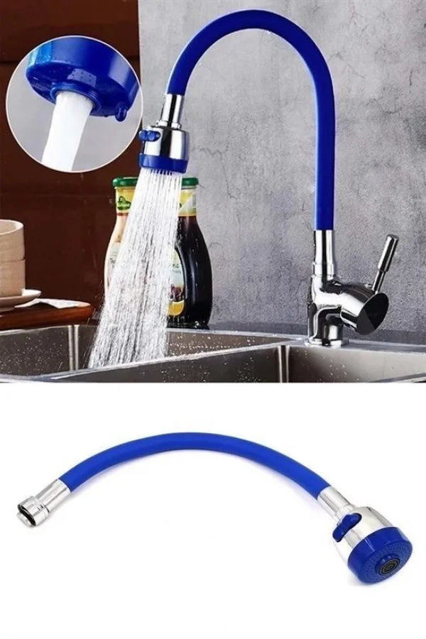 BUFFER® Oynar Başlıklı Tasarruflu Kubar Musluk Borusu ve Başlığı Mavi