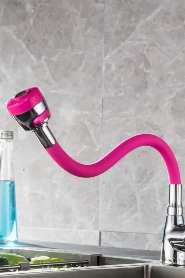 BUFFER® Oynar Başlıklı Tasarruflu Kubar Musluk Borusu ve Başlığı  Pembe