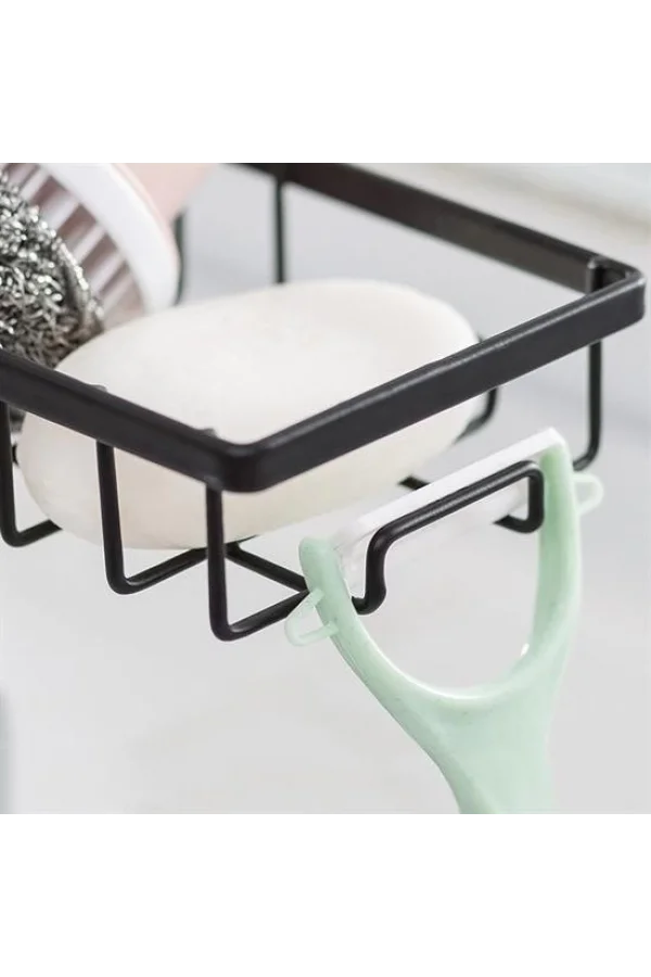 BUFFER® Paslanmaz Çelik Mutfak Banyo Musluğuna Sabitlenebilir Sabunluk