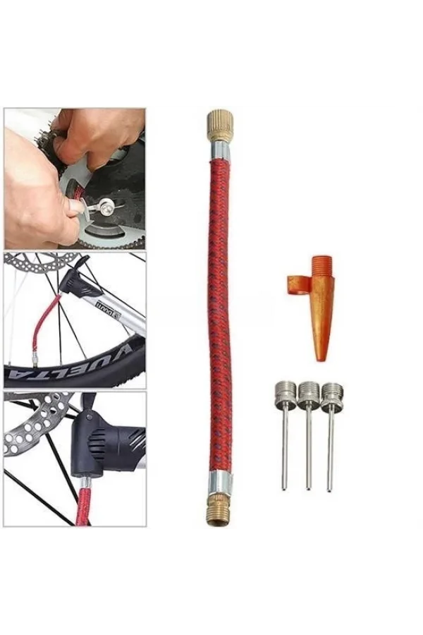 BUFFER® Pompa İğne Başlık Seti Top Bisiklet Lastiği Şişirme İğneleri