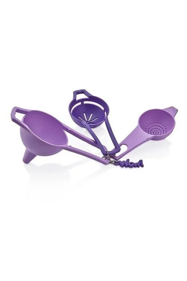 BUFFER® Pratik Yumurta Süzgeci Mini Süzgeç Huni Seti Hepsi Bir Arada