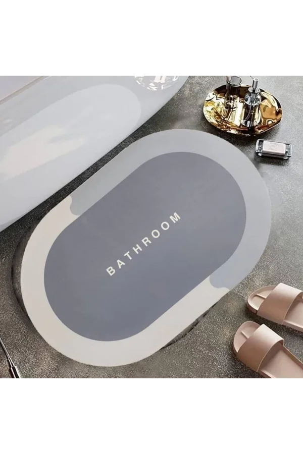 BUFFER® Sihirli Süper Su Emici Kaymaz Tabanlı Oval Paspas 40*60 cm