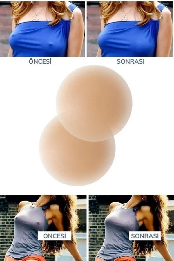 BUFFER® Silikon Göğüs Ucu Kapatıcı Gizleyici Bant Aparat  Nipple Pad