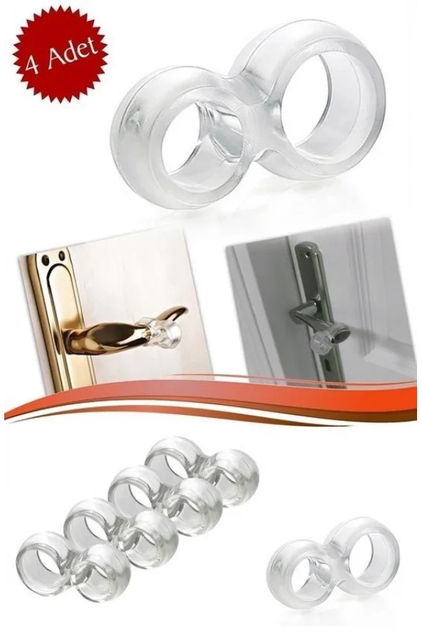 BUFFER® Silikon Kapı & Pencere Vurma Önleyici Stoper Kapı Tamponu 4 Adet