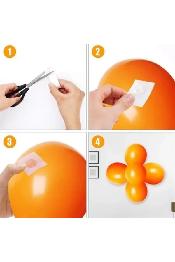 BUFFER® Sticker Damla Model Çift Taraflı Yapışkan Balon Yapıştırıcısı