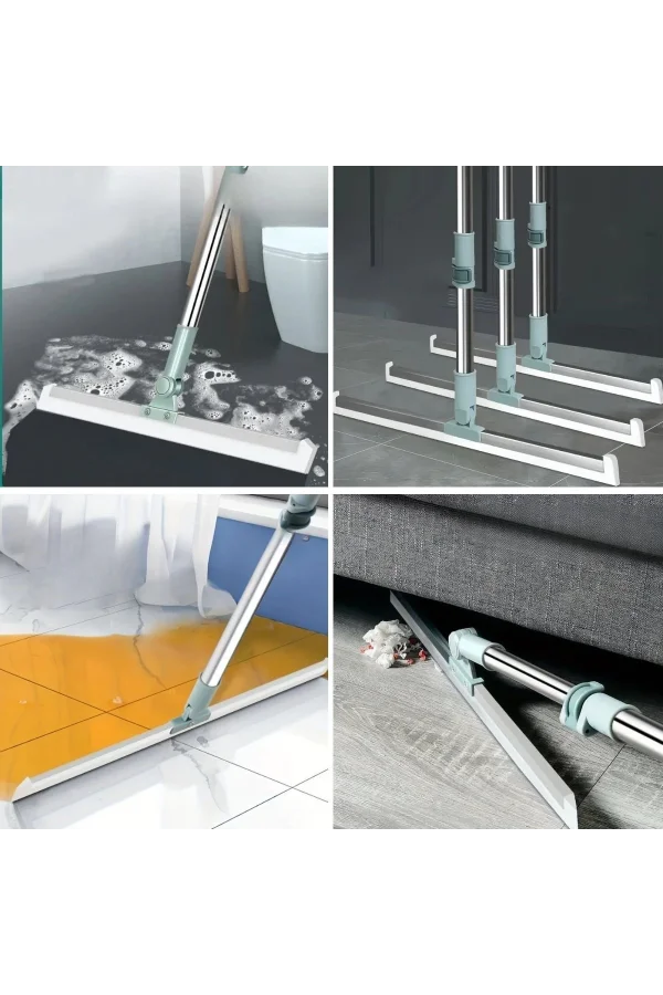 BUFFER® Teleskopik Oynar Başlıklı Cam,Zemin Silme Aparatı Çekçek