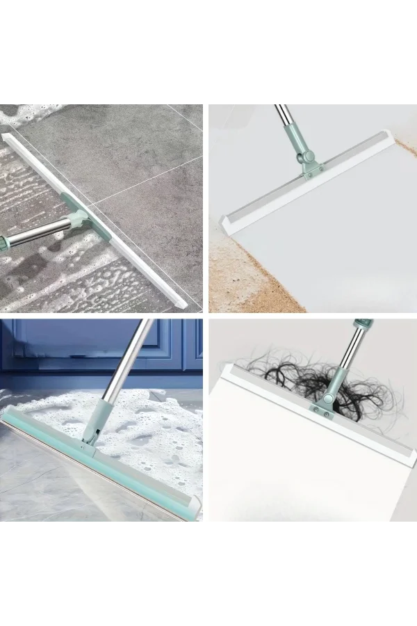 BUFFER® Teleskopik Oynar Başlıklı Cam,Zemin Silme Aparatı Çekçek