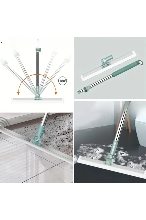 BUFFER® Teleskopik Oynar Başlıklı Cam,Zemin Silme Aparatı Çekçek