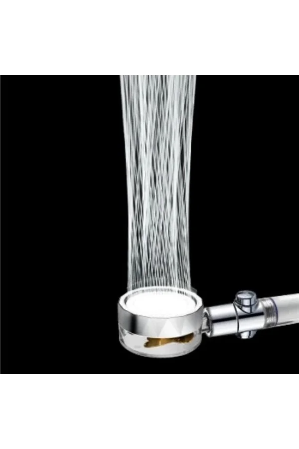 BUFFER® Turbo Pervaneli ve Filtreli Su Tasarruflu 360 Derece Dönebilen Tazyikli Duş Başlığı