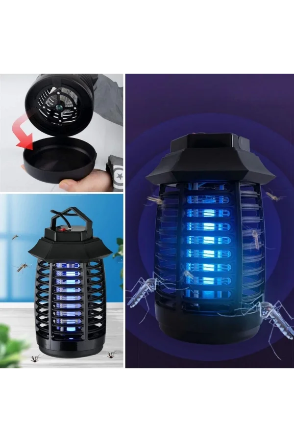 BUFFER® Tutma ve Asma Saplı Ledli Sinek Makinası 2W Sinek Öldürücü UV Mor Işıklı Aparat