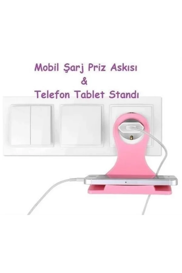 BUFFER® Universal Mobil Şarj Priz Askısı ve Telefon Tablet  Tutucu Stand