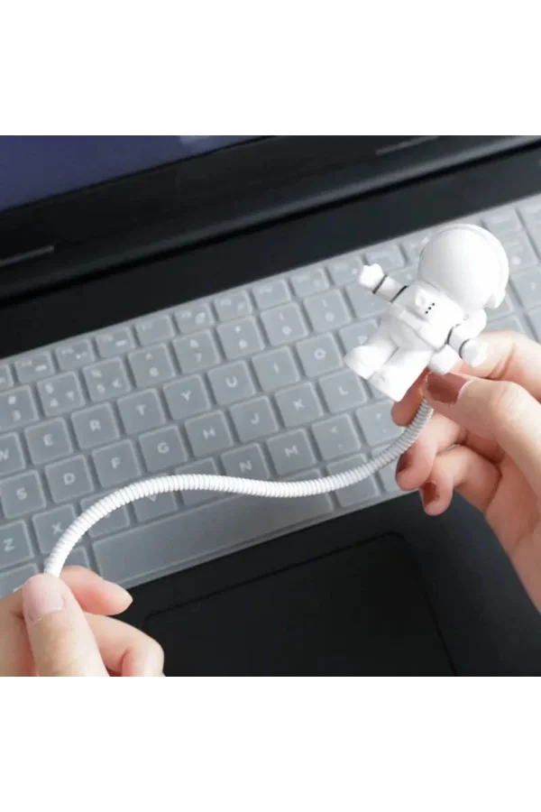 BUFFER® USB Astronot Gece Lambası, Masa Lambası, Kitap Okuma Lambası Işığı