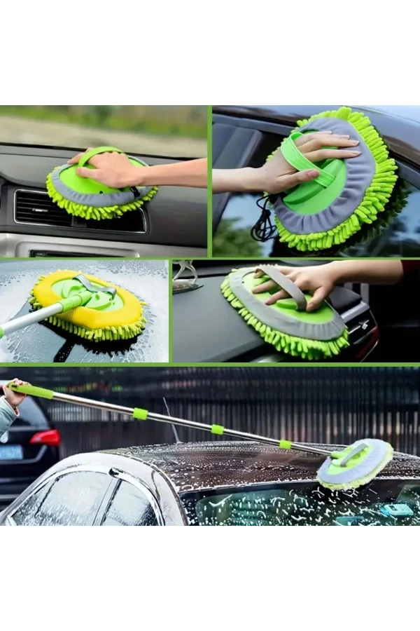 BUFFER® Yedek Mikrofiber Bezli Oto Yıkama Mop Seti