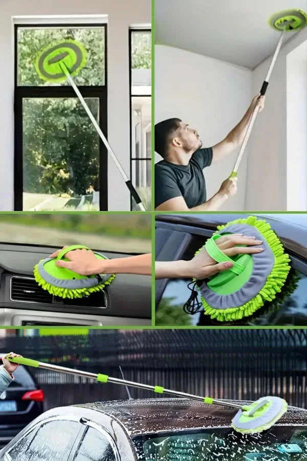 BUFFER® Yedek Mikrofiber Bezli Oto Yıkama Mop Seti