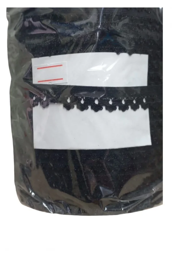 Çamaşır Lastiği Dantelli 1 cm 1 Metre Siyah