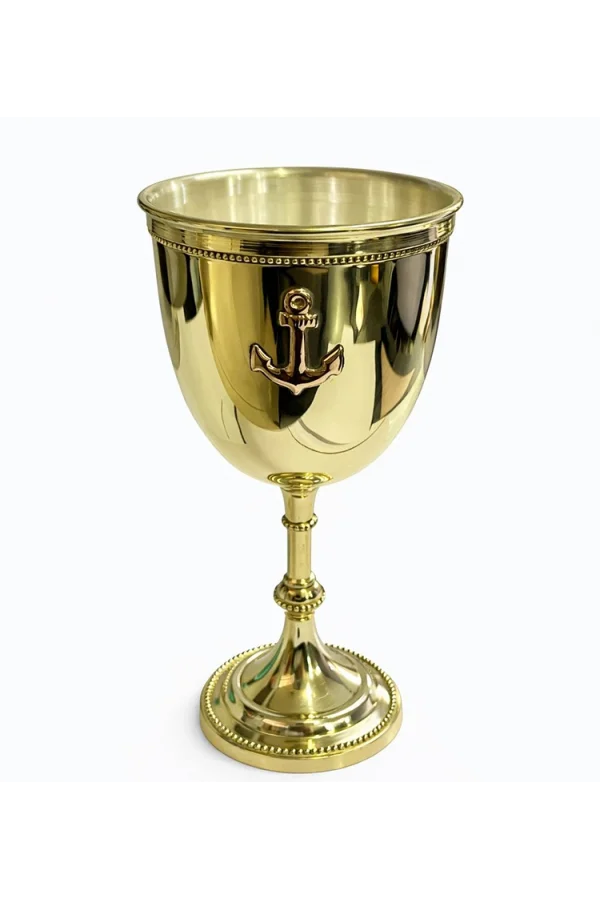 Çapa Desenli Pirinç Kadeh Bardak