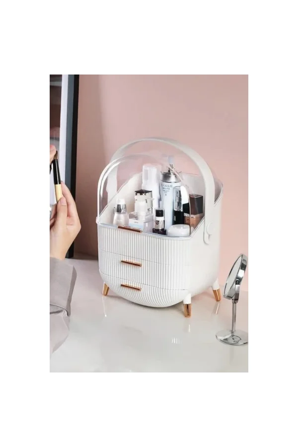 Çekmeceli Kozmetik Organizer Beyaz