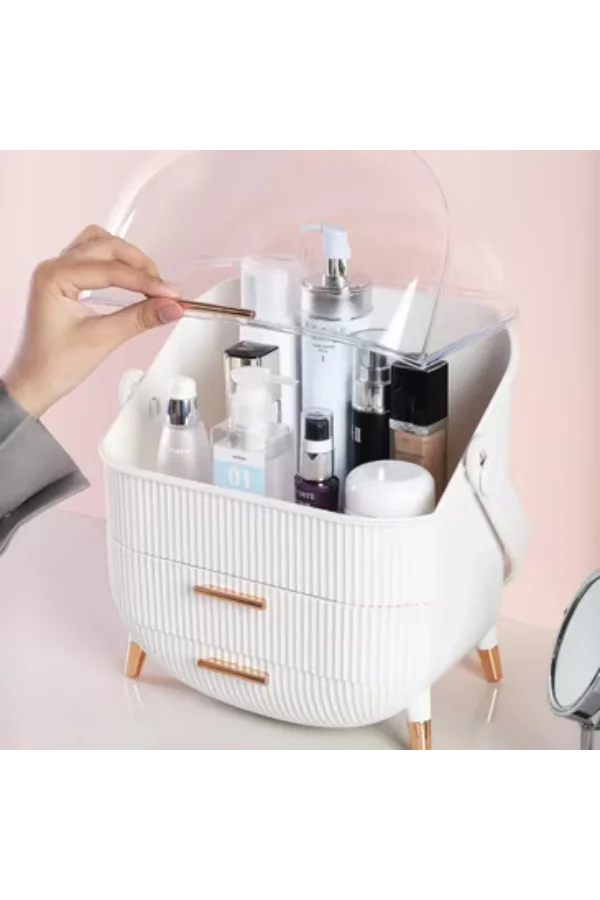 Çekmeceli Kozmetik Organizer Beyaz