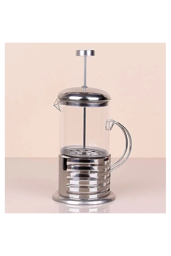 Çelik Kulplu Cam French Press - 350 ml