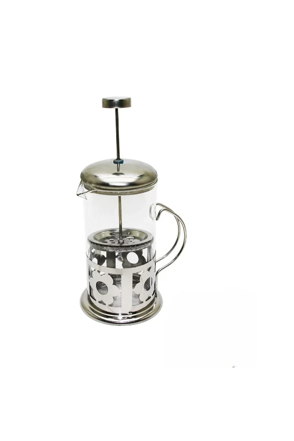 Çelik Kulplu Cam French Press - 350 ml