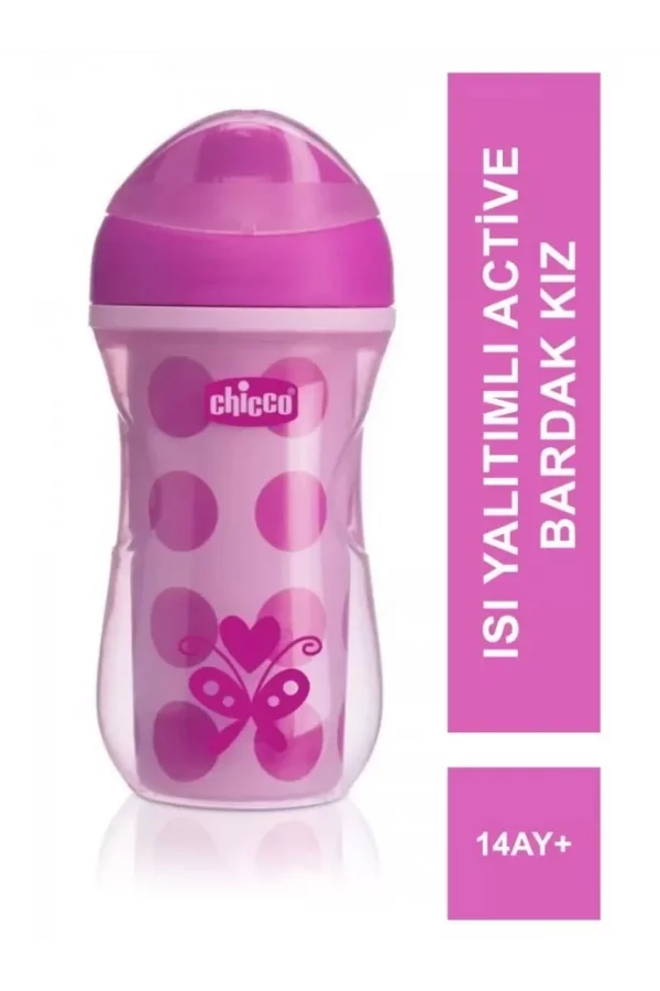 Chicco Isı Yalıtımlı Active Bardak 14 Ay+ 266 ml - Pink