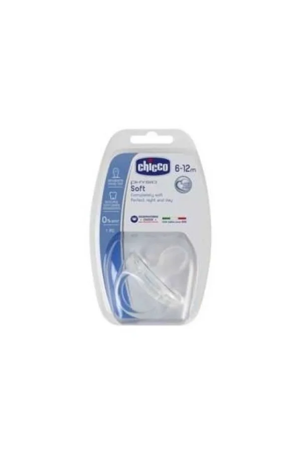 Chicco Physio Soft Silikon Emzik 6-12 Ay - Şeffaf