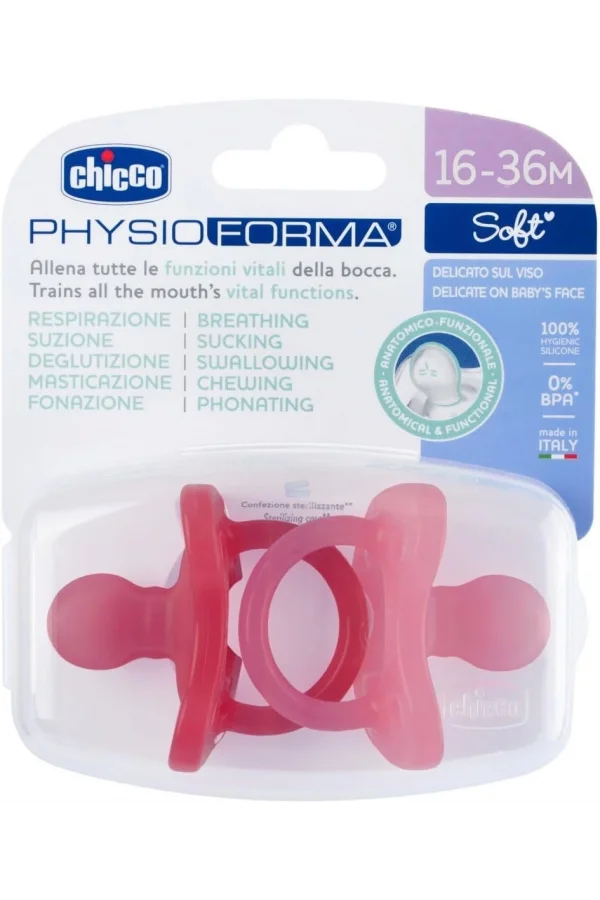 Chicco PhysioForma Soft 2li Silikon Emzik 16-36 Ay Kız