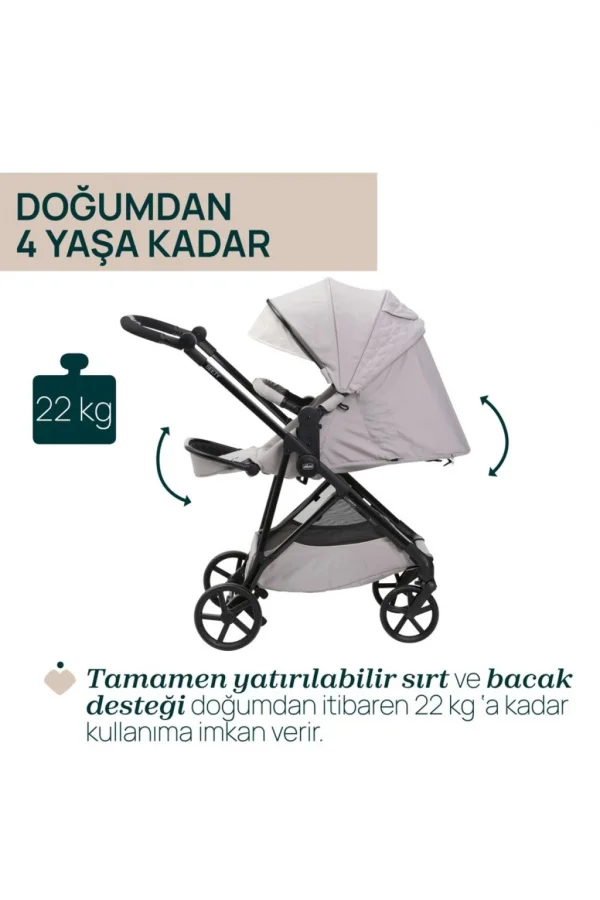 Chicco Seety Çift Yönlü Bebek Arabası - Florence Beige