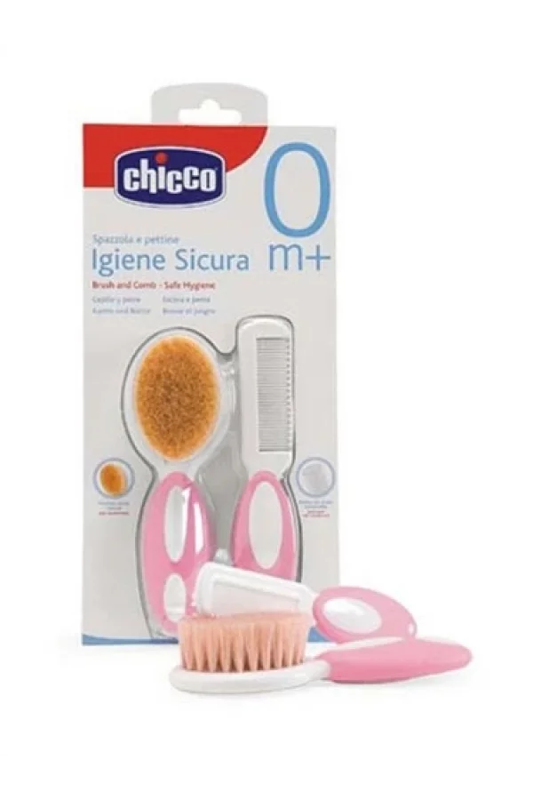 Chicco Tarak&Fırça Seti (Pembe) 8058664011926
